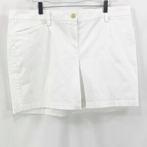 LANDS' END White Straight Fit Shorts